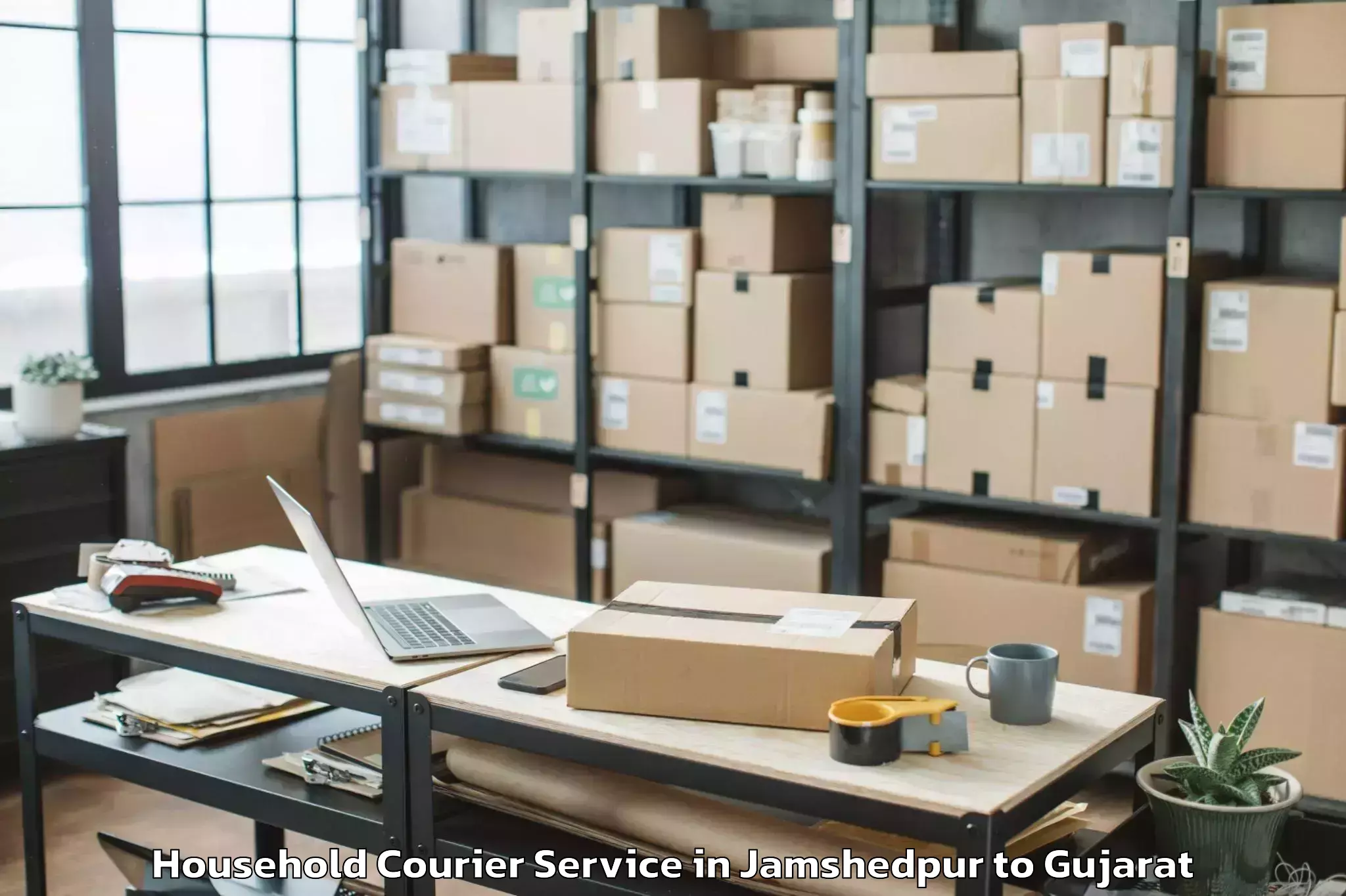 Quality Jamshedpur to Porbandar Airport Pbd Household Courier